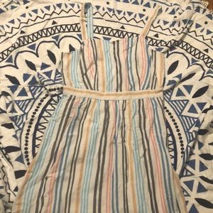 Stripped square neck dress